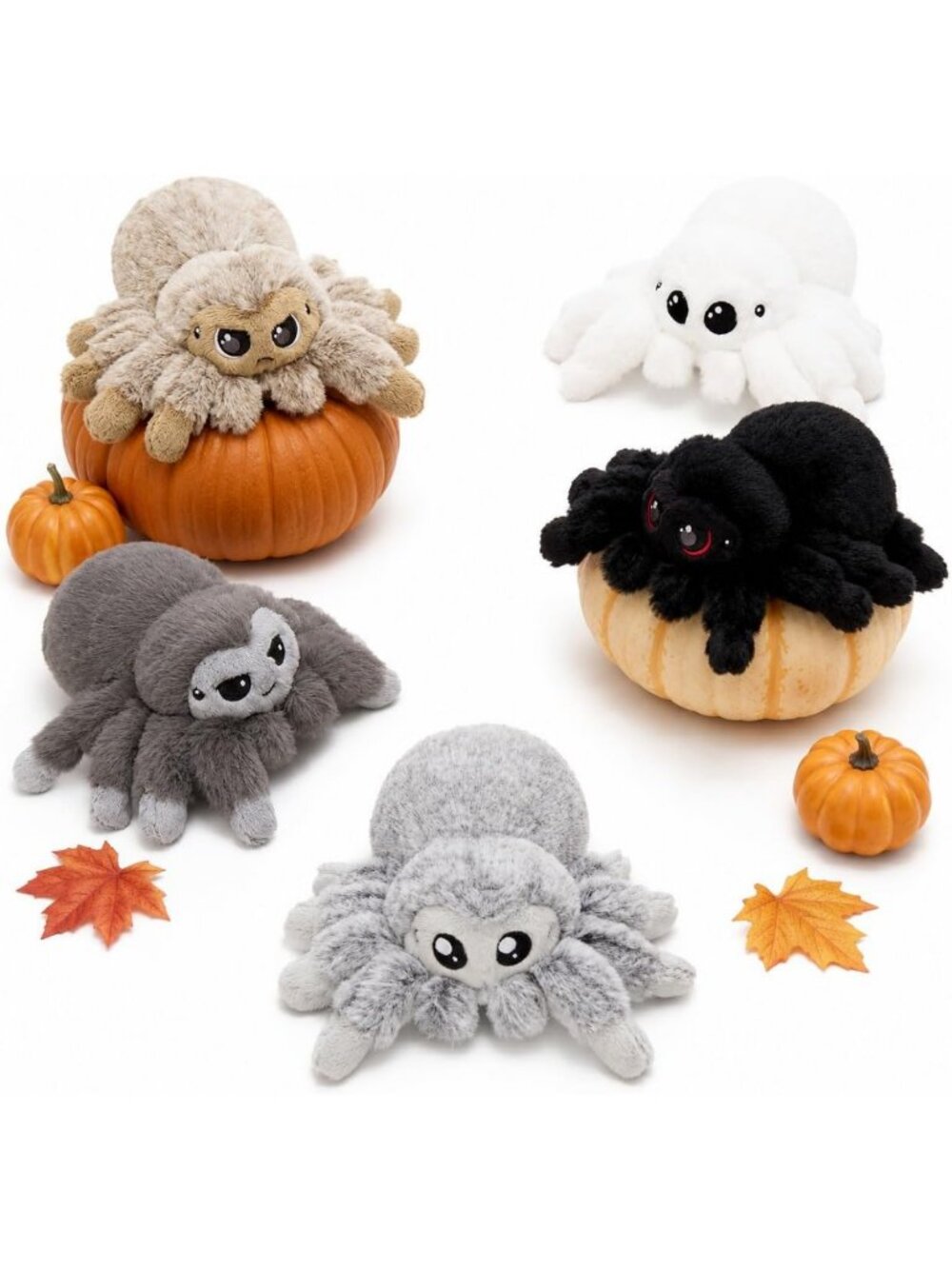 Cute Spider Plush Toys - 5 Pack Stuffed Animal Set, Adorable Soft Toys for Kids